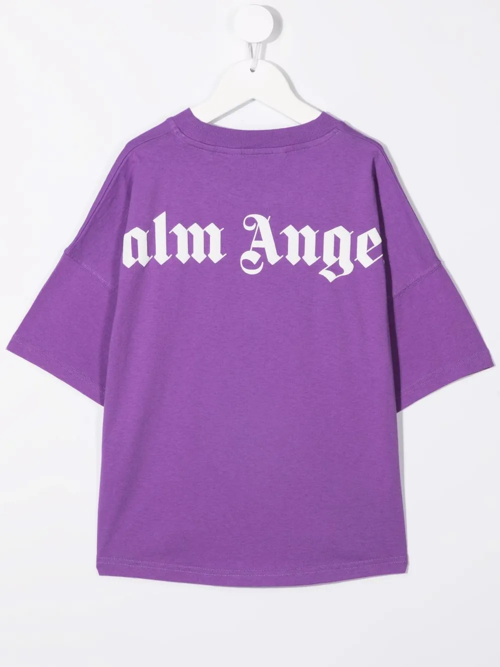  Palm Angels Kids T Shirt Mit Logo Print   Violett 