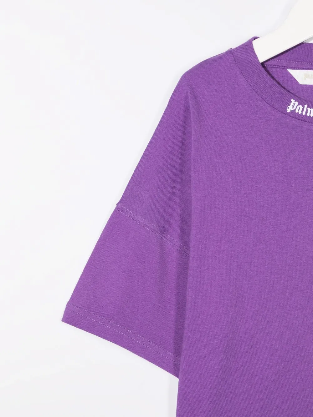  Palm Angels Kids T Shirt Mit Logo Print   Violett 