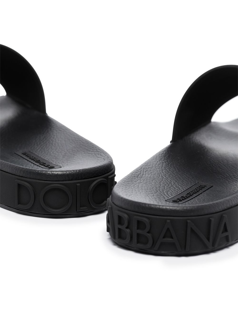 фото Dolce & gabbana шлепанцы с тисненым логотипом