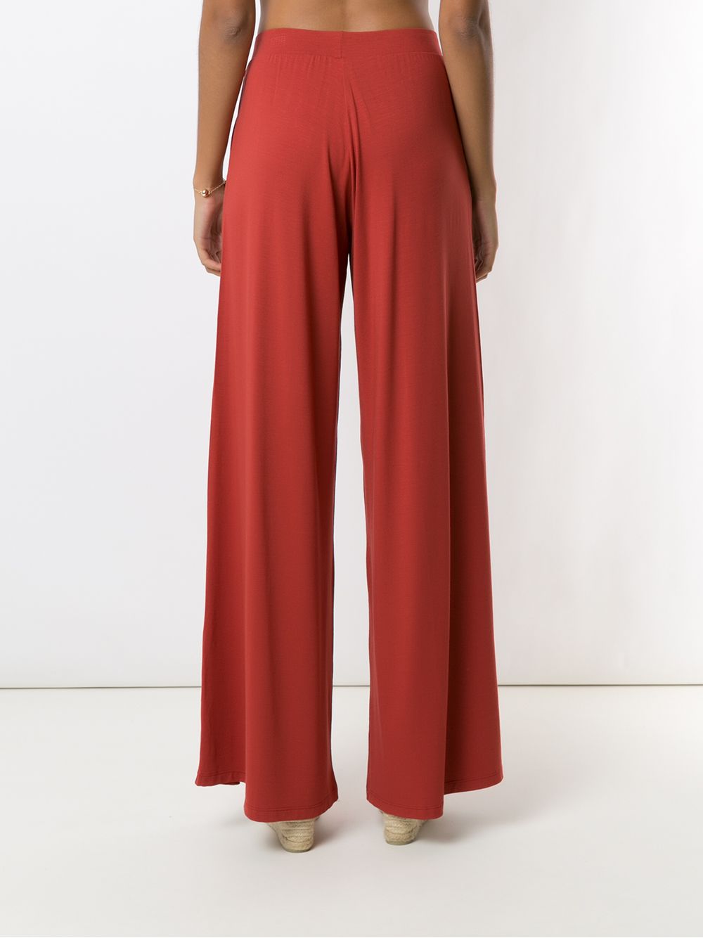 Shop Lygia & Nanny Flared Pleated Trousers In Rot