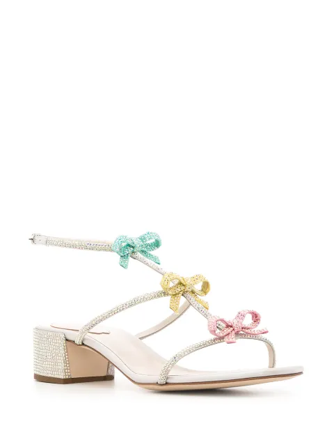 rene caovilla caterina embellished satin sandals
