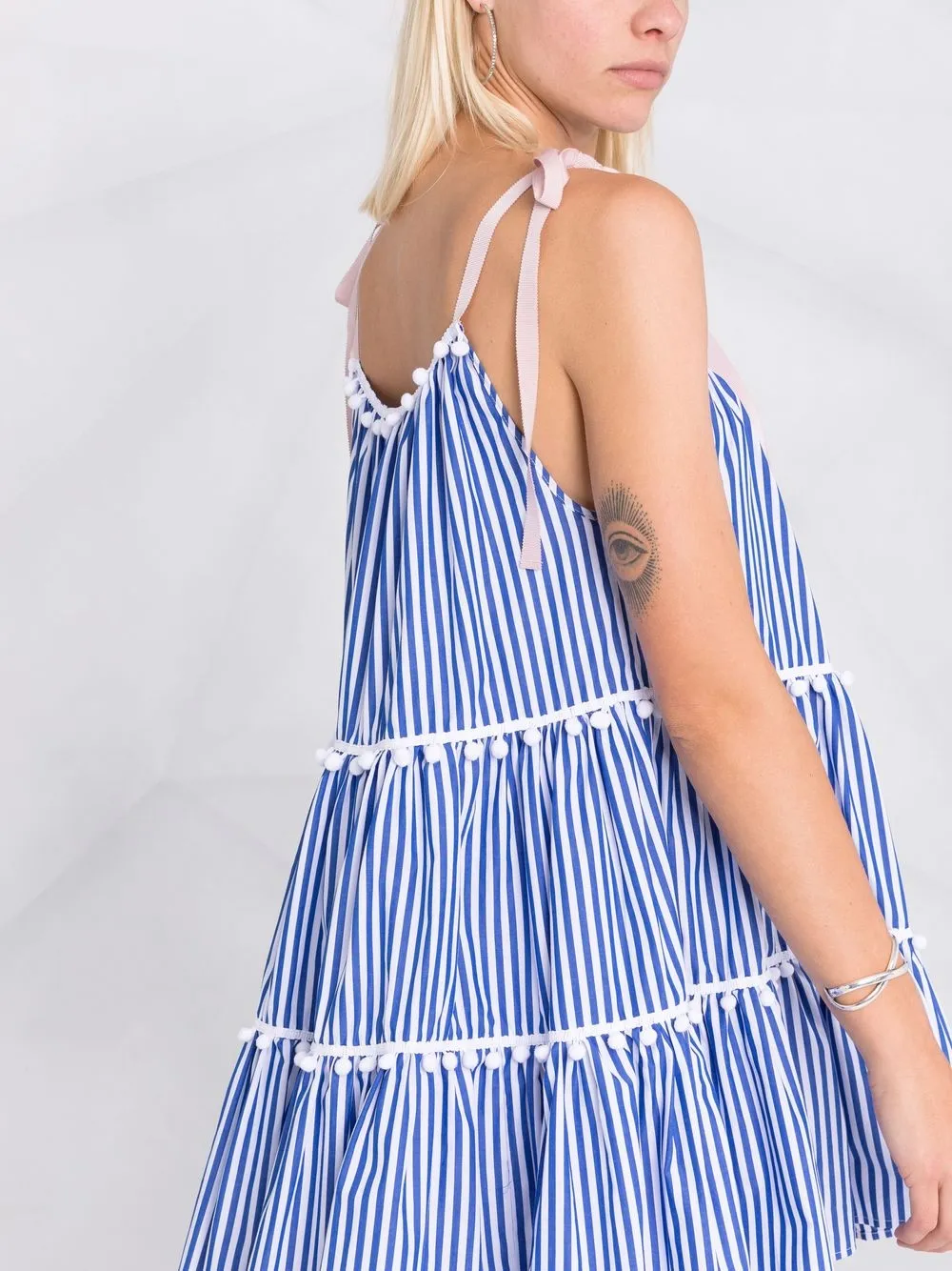 фото Gina расклешенное платье gina в полоску