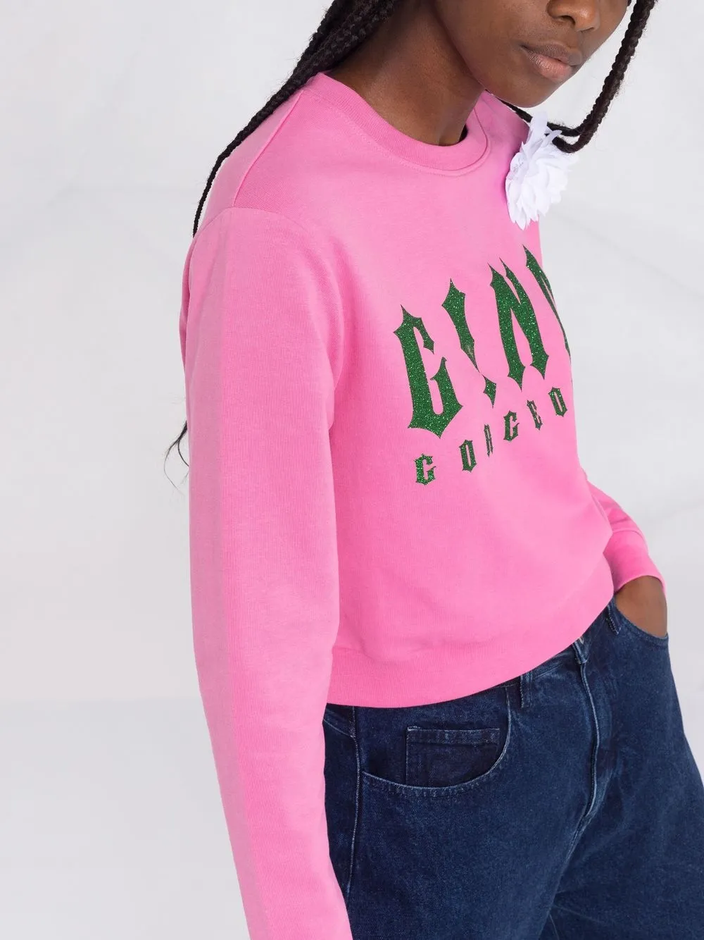 фото Gina укороченная толстовка с логотипом