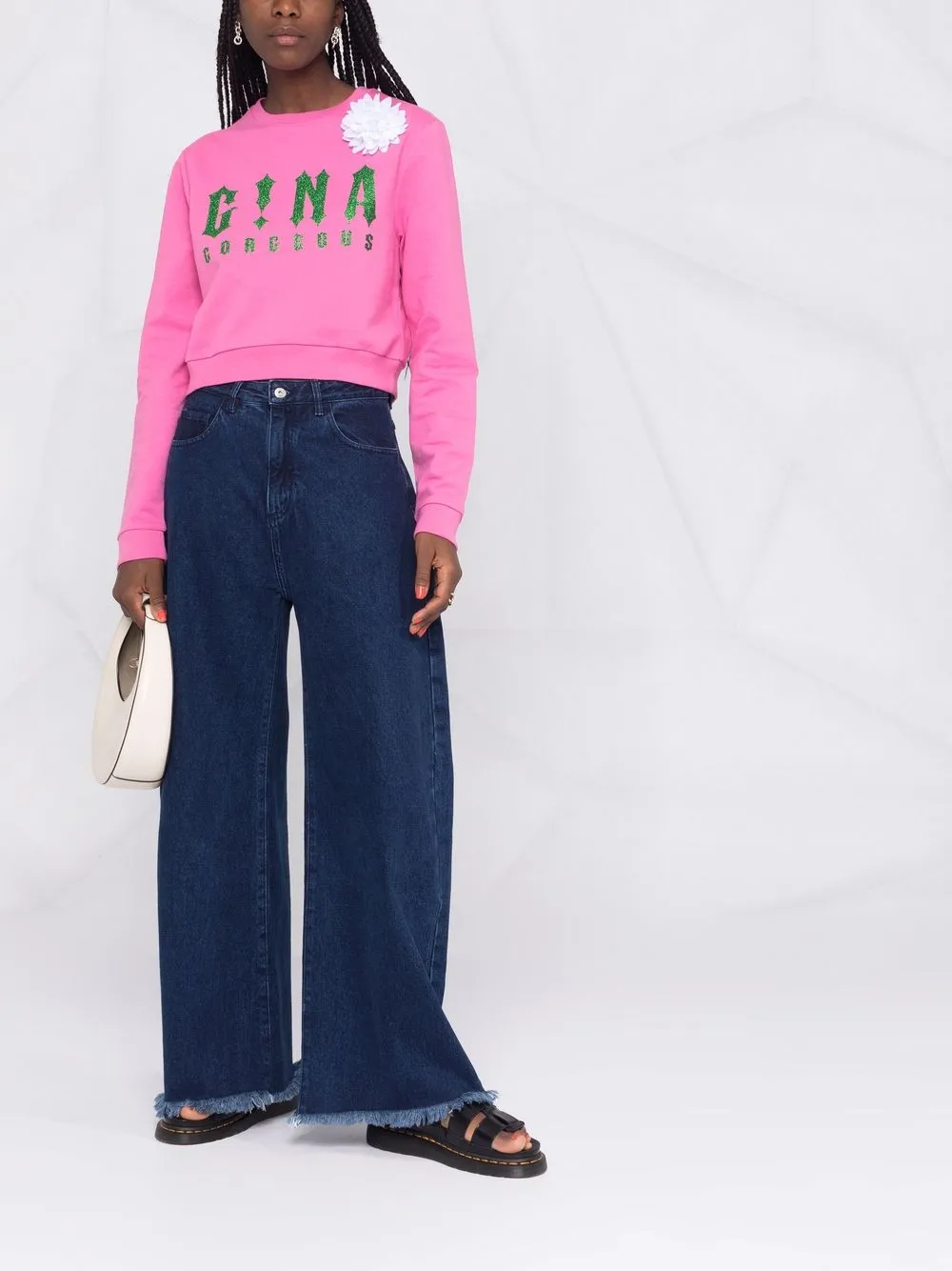 фото Gina укороченная толстовка с логотипом