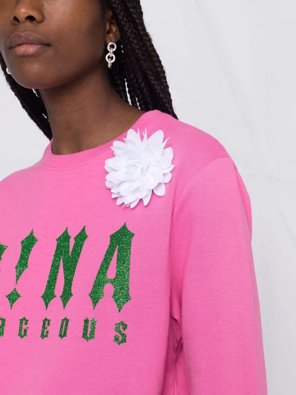 фото Gina укороченная толстовка с логотипом