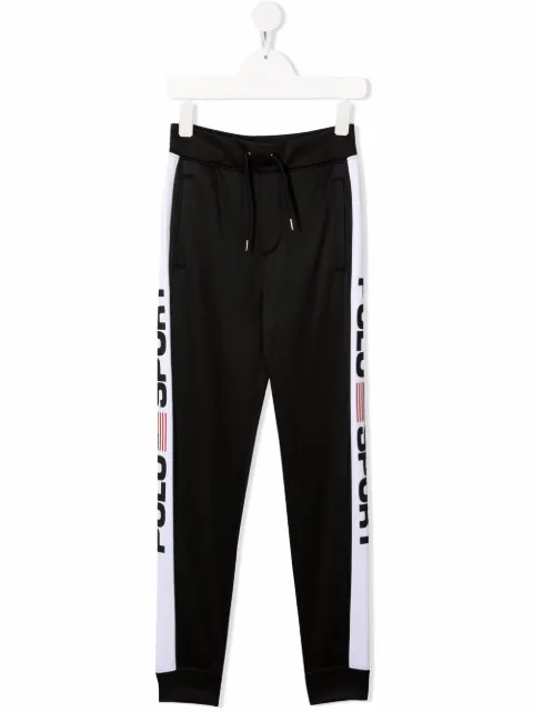 POLO RALPH LAUREN KIDS logo-print drawstring track pants