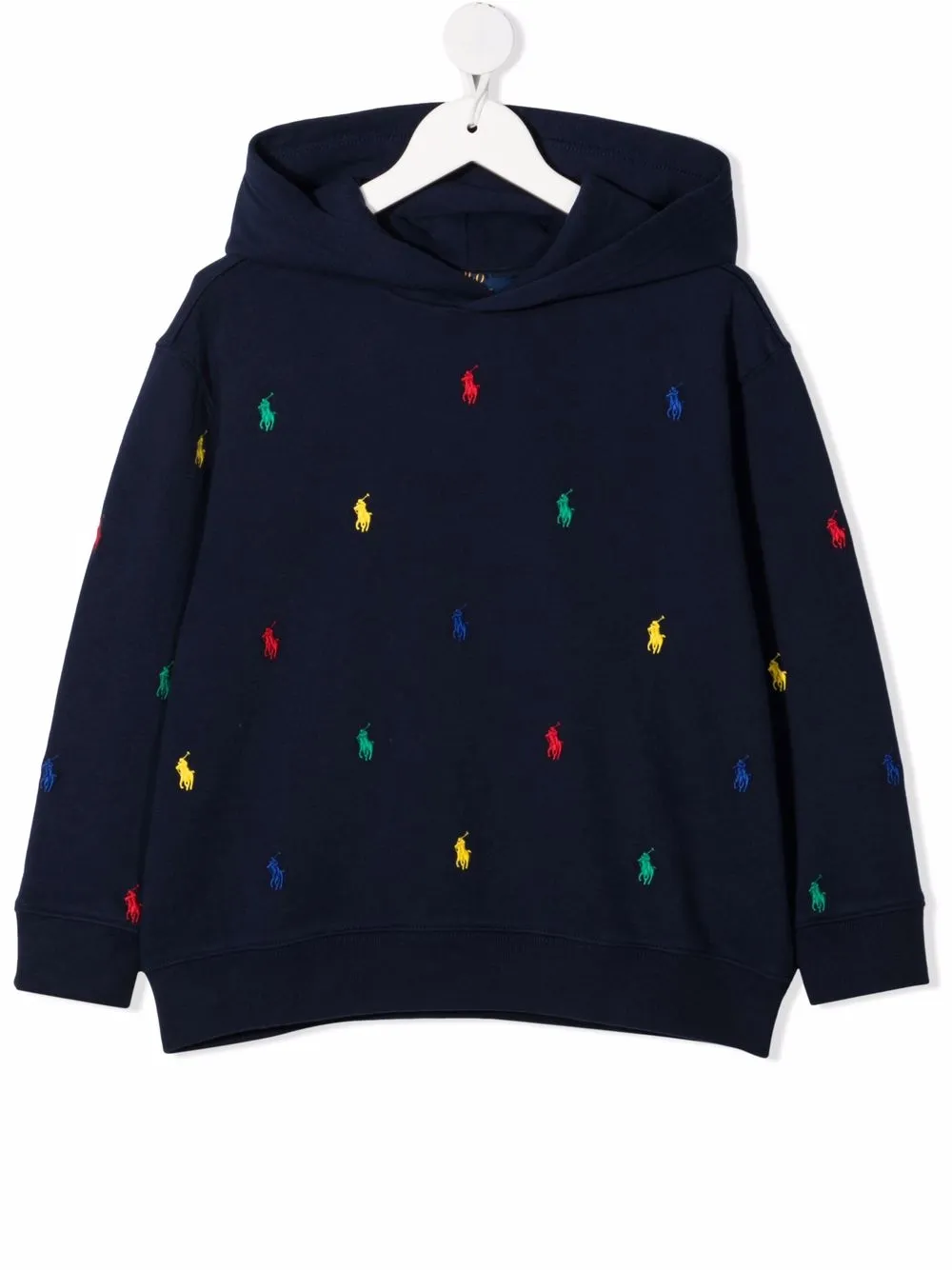 

Ralph Lauren Kids hoodie con logo bordado - Azul