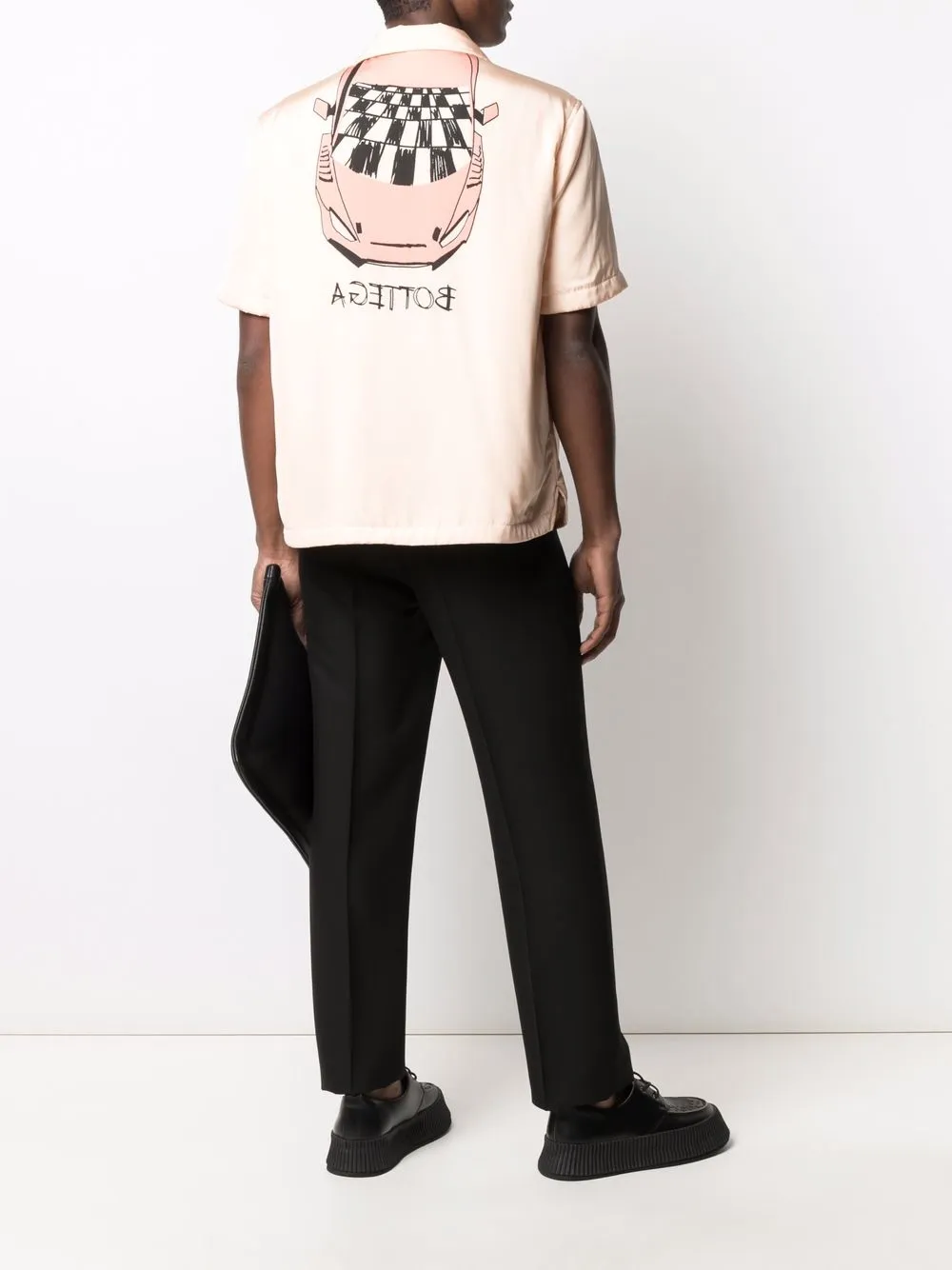 фото Bottega veneta рубашка с короткими рукавами и принтом