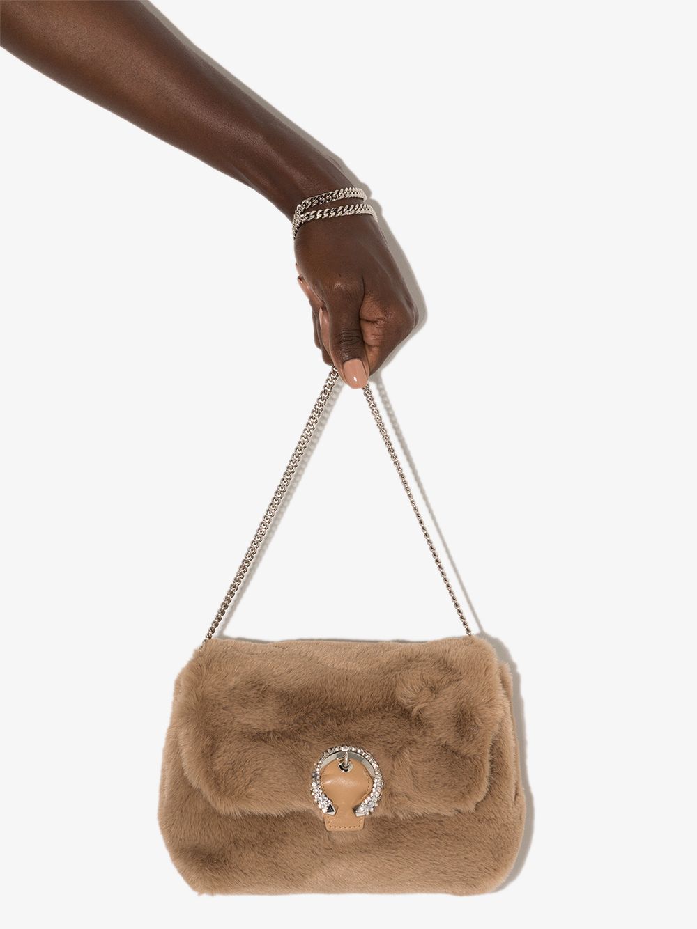 Jimmy Choo Madeline faux-fur Shoulder Bag - Farfetch