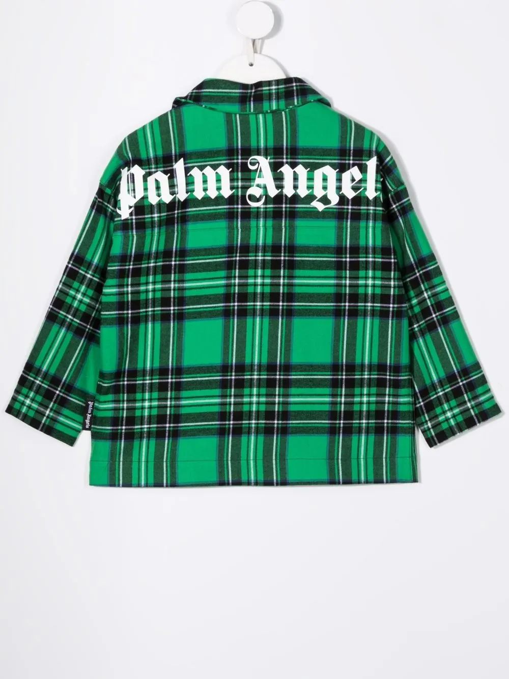  Palm Angels Kids Hemd Mit Karomuster   Grün 