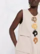 Tory Burch decorative-button detail sleeveless coat