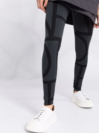 two-tone graphic-print leggings展示图