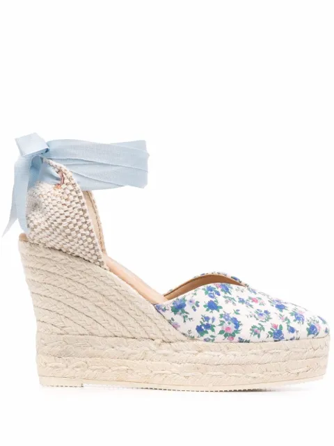 Manebi floral-print Wedge Espadrilles - Farfetch