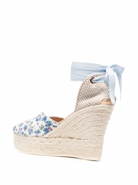 Manebi floral-print Wedge Espadrilles - Farfetch