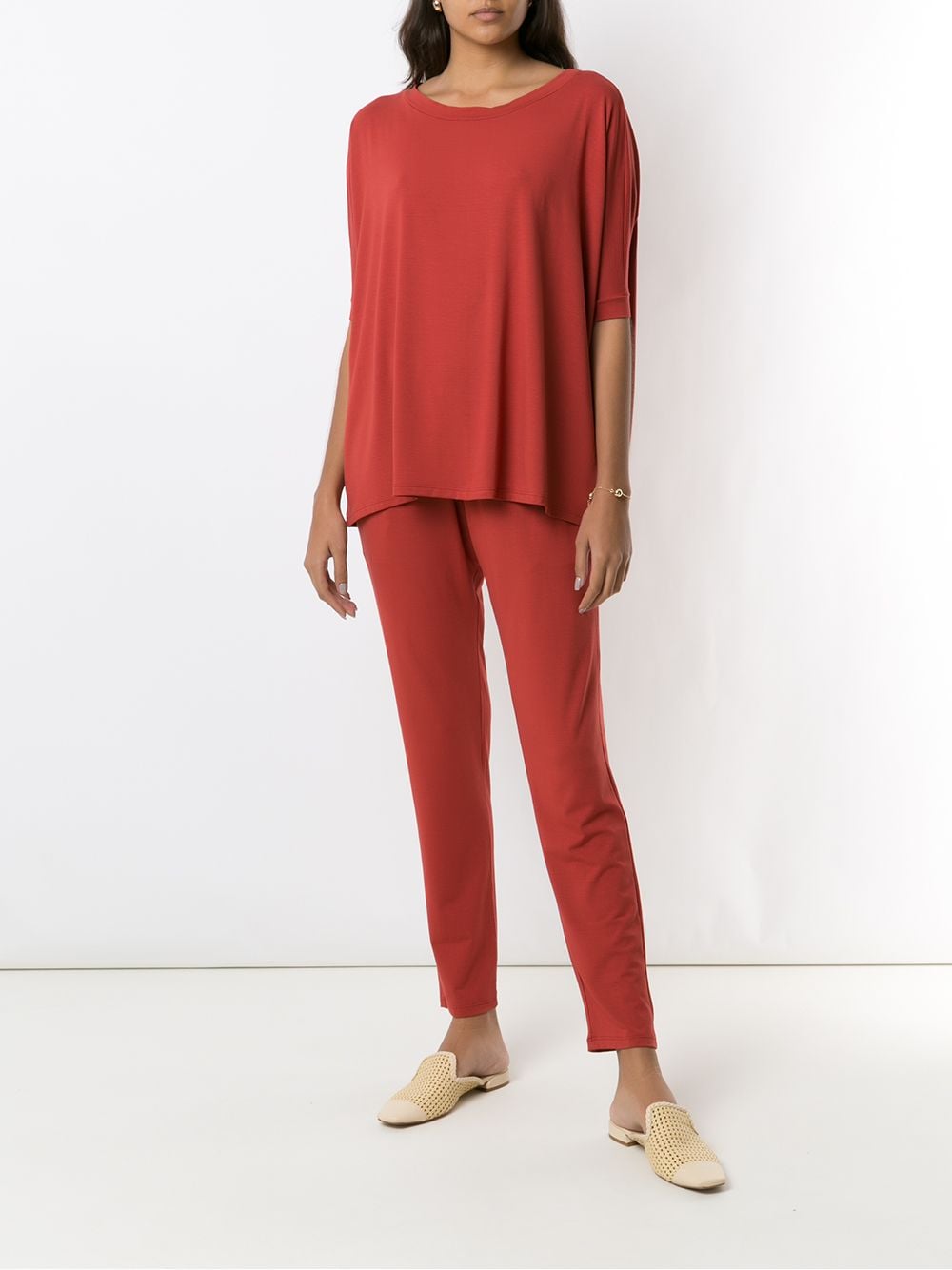 Shop Lygia & Nanny Cropped-sleeve T-shirt In Rot