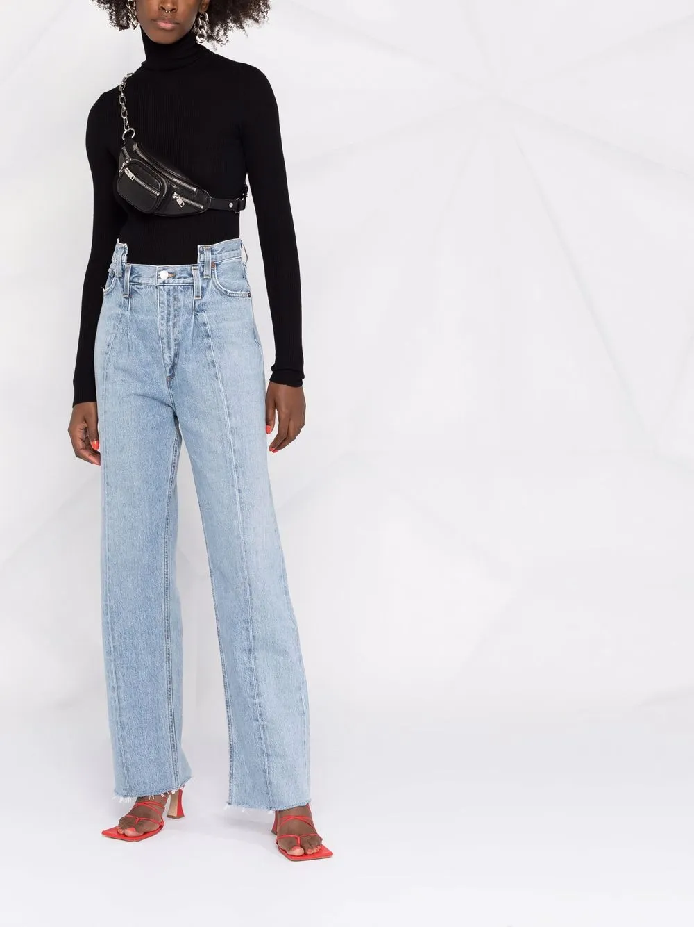 AGOLDE Pieced Angled straight leg Jeans Farfetch