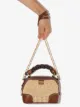 Chloé Bolsa Daria mini com recorte de ráfia