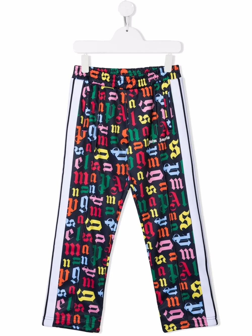 

Palm Angels Kids pants con monograma estampado - Negro