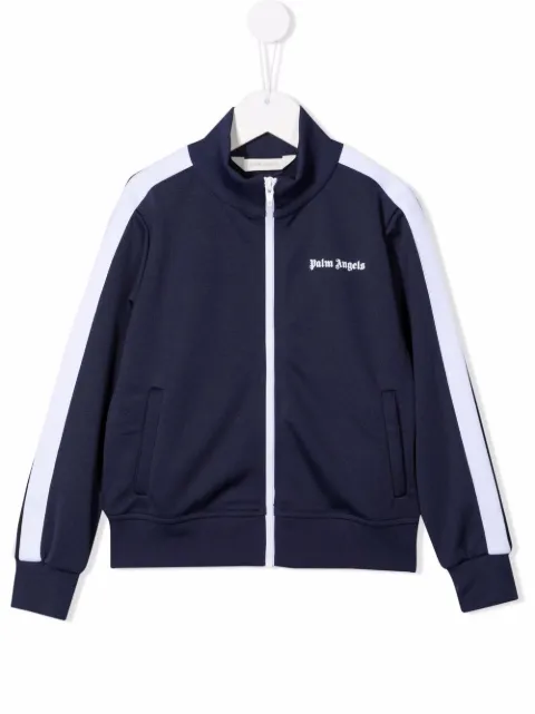 Palm Angels Kids side stripe zip jacket