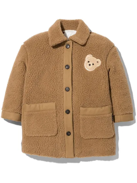 Palm Angels Kids معطف بنقش دب