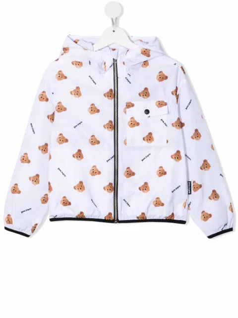 Palm Angels Kids bear-motif windbreaker