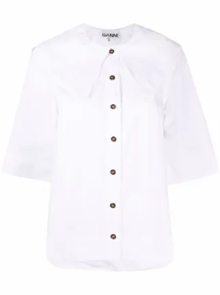 Frilly button best sale up shirt