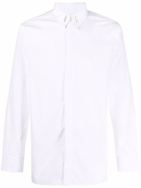 Givenchy logo-plaque cotton shirt