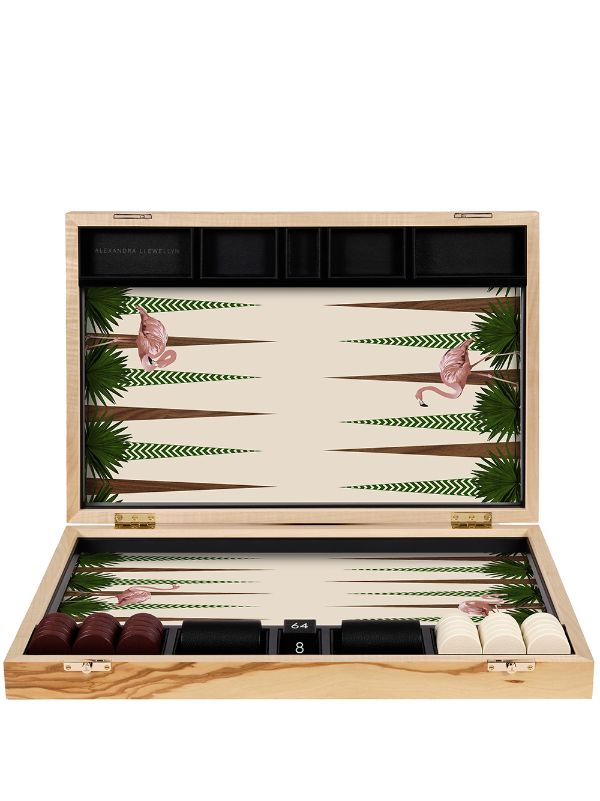 Alexandra Llewellyn Flamingo tournament-size Backgammon Set - Farfetch