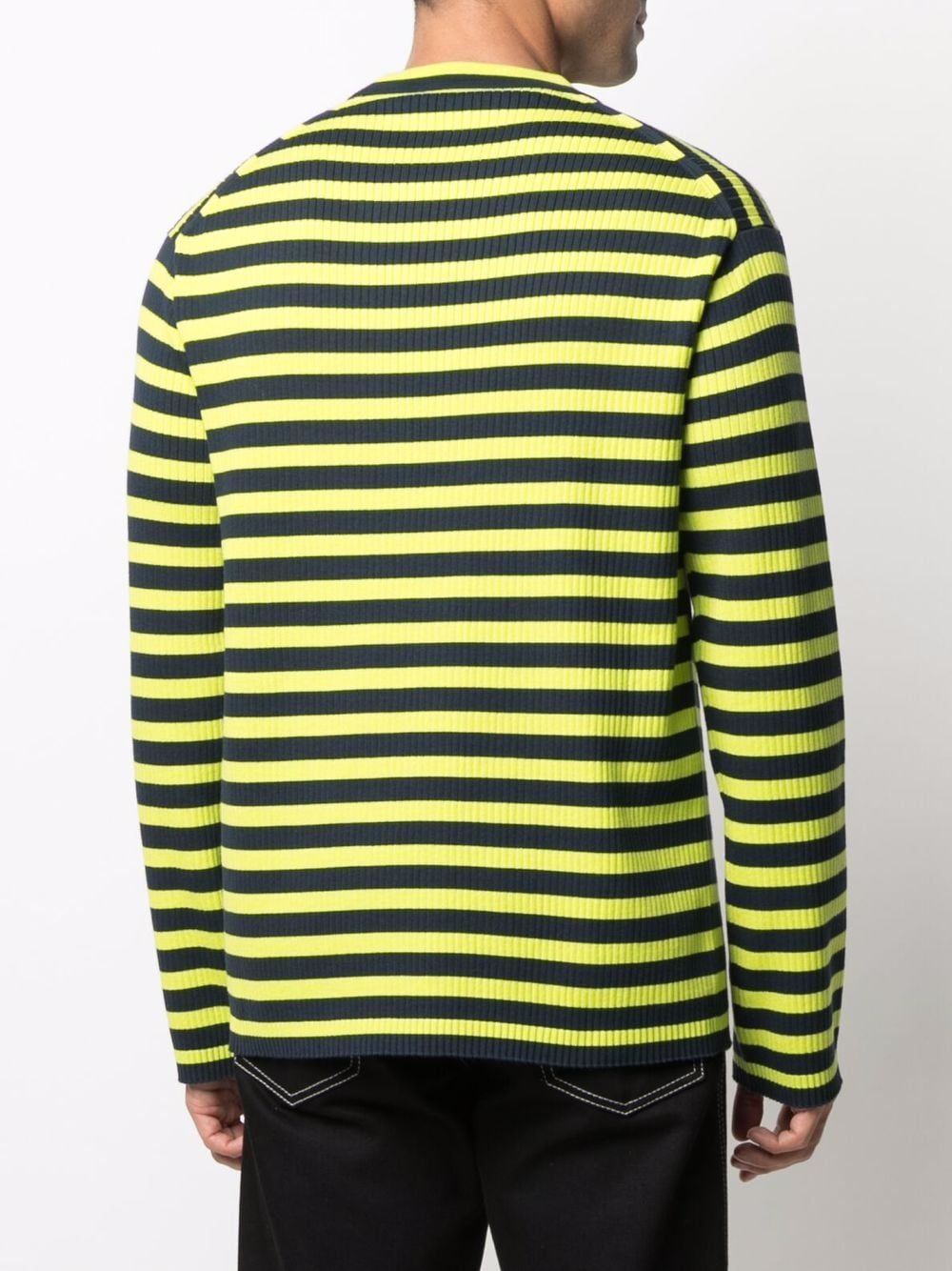 Shop Kenzo Horizontal-stripe Jumper In Gelb