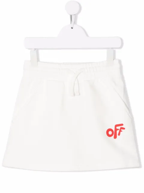 Off-White Kids تنورة رياضية بطبعة شعار الماركة