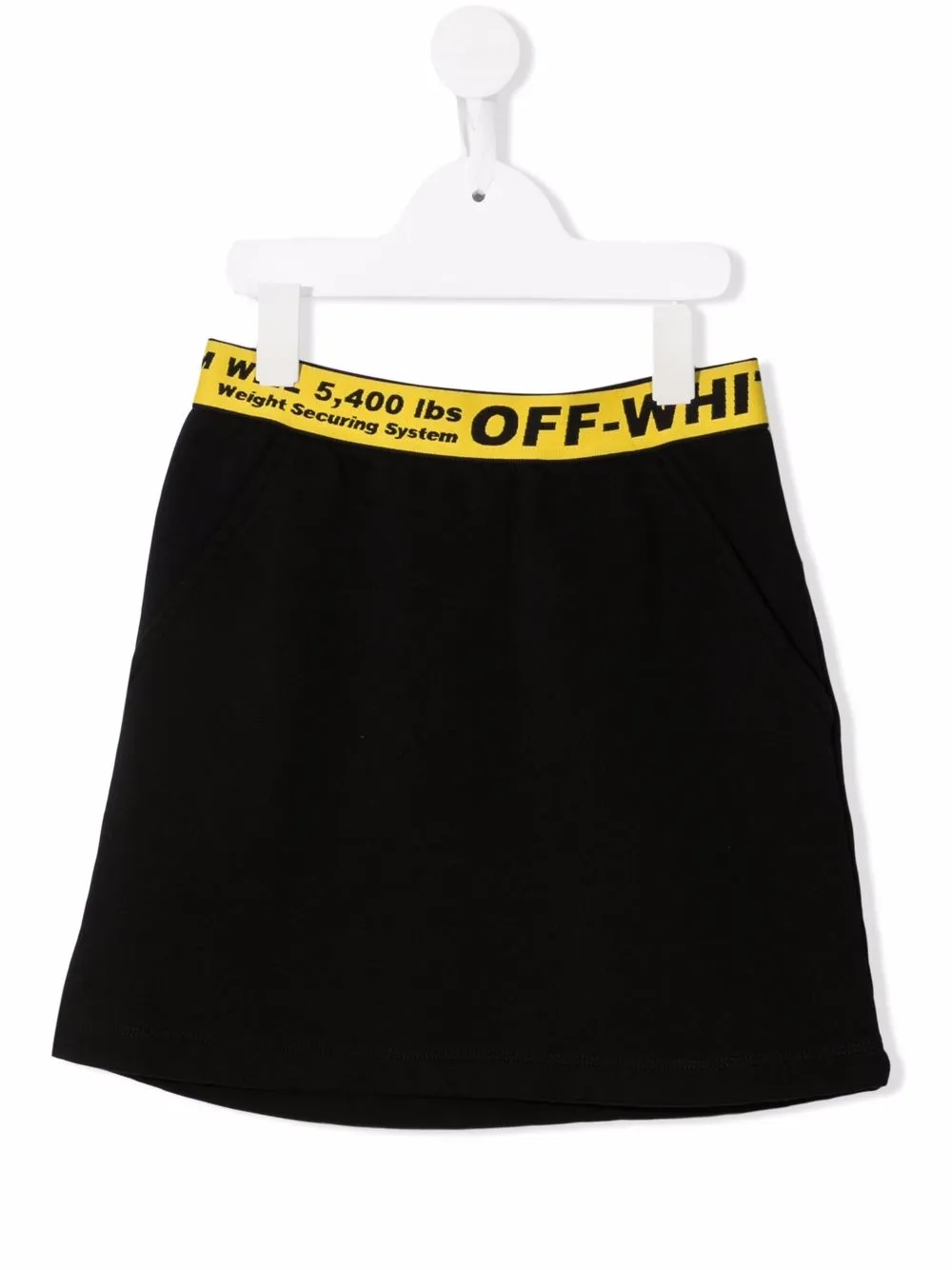 Off-White Kids OFF LOGO MINI SKIRT BLACK YELLOW