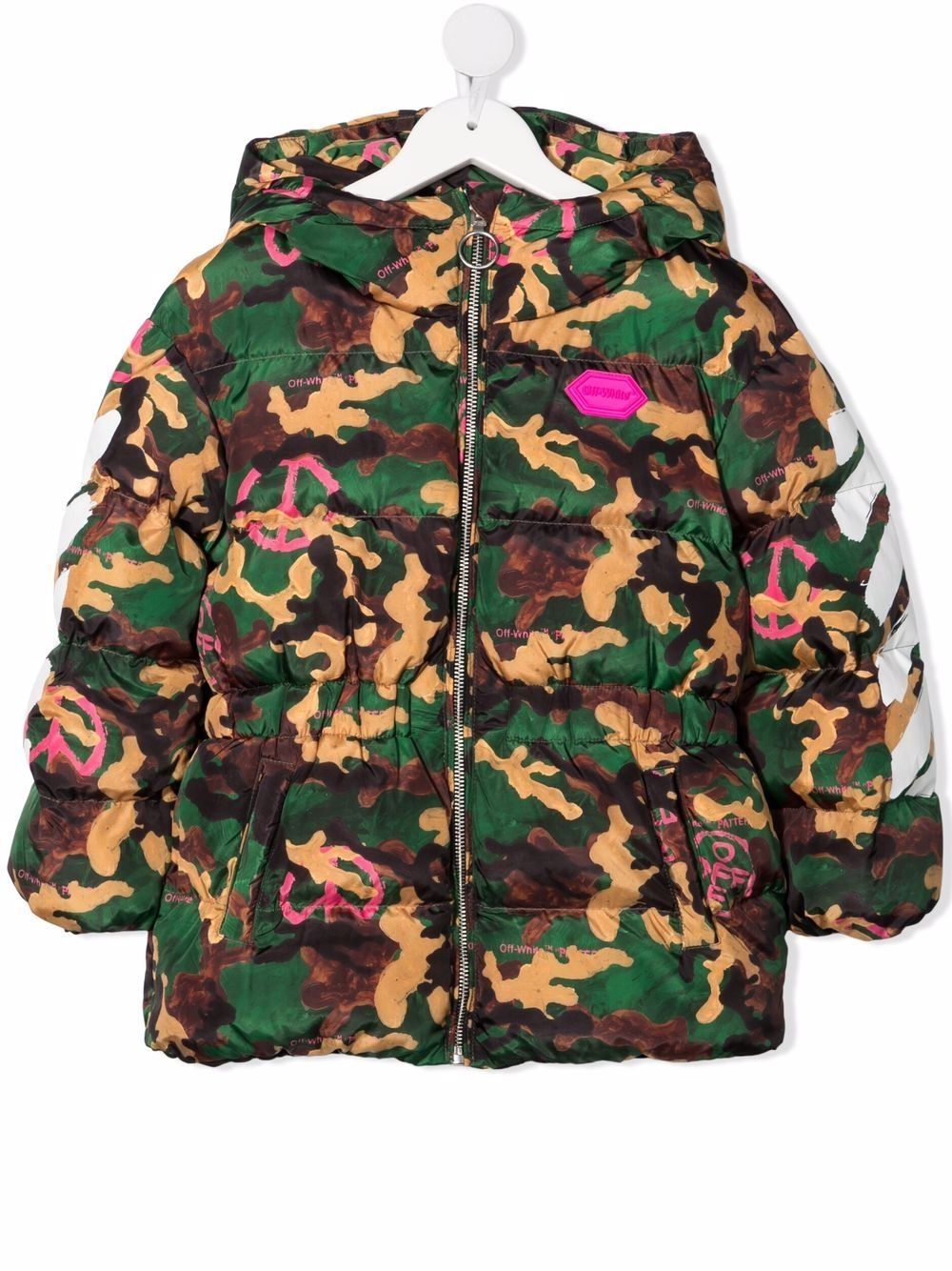 Off white outlet puffer jacket camo