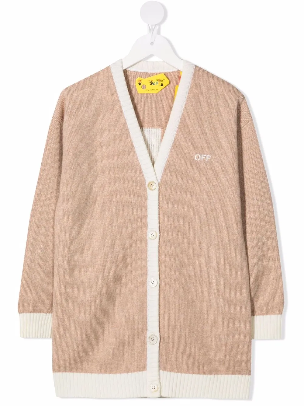 Off-White Kids ロングカーディガン - ブラウン Off-White Kids ロングカーディガン - ブラウン