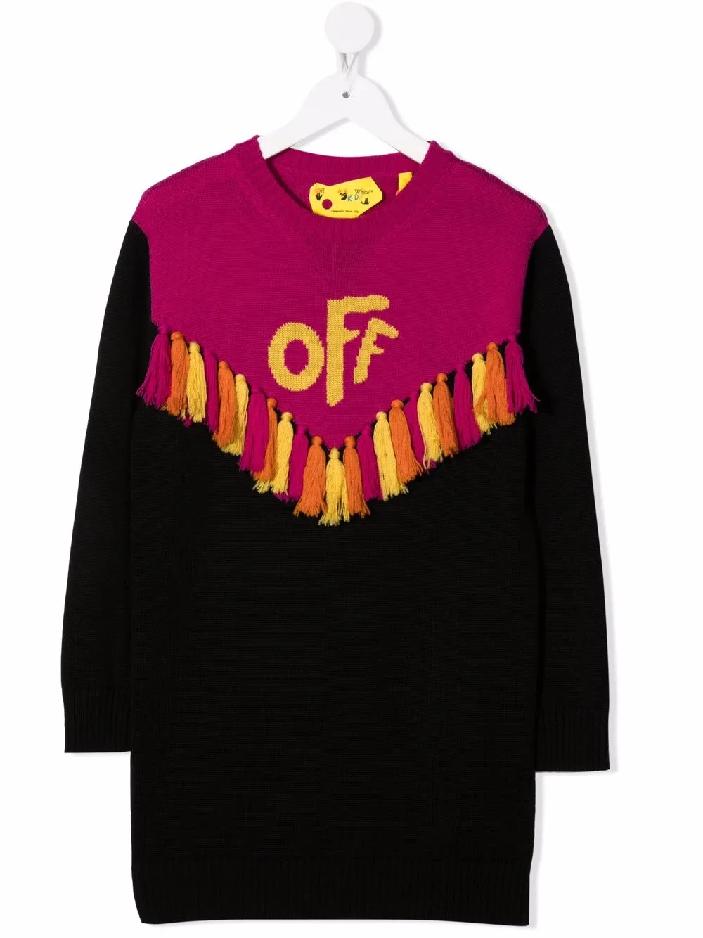 Off-White Kids タッセルディテール ワンピース - ブラック Off-White Kids タッセルディテール ワンピース - ブラック
