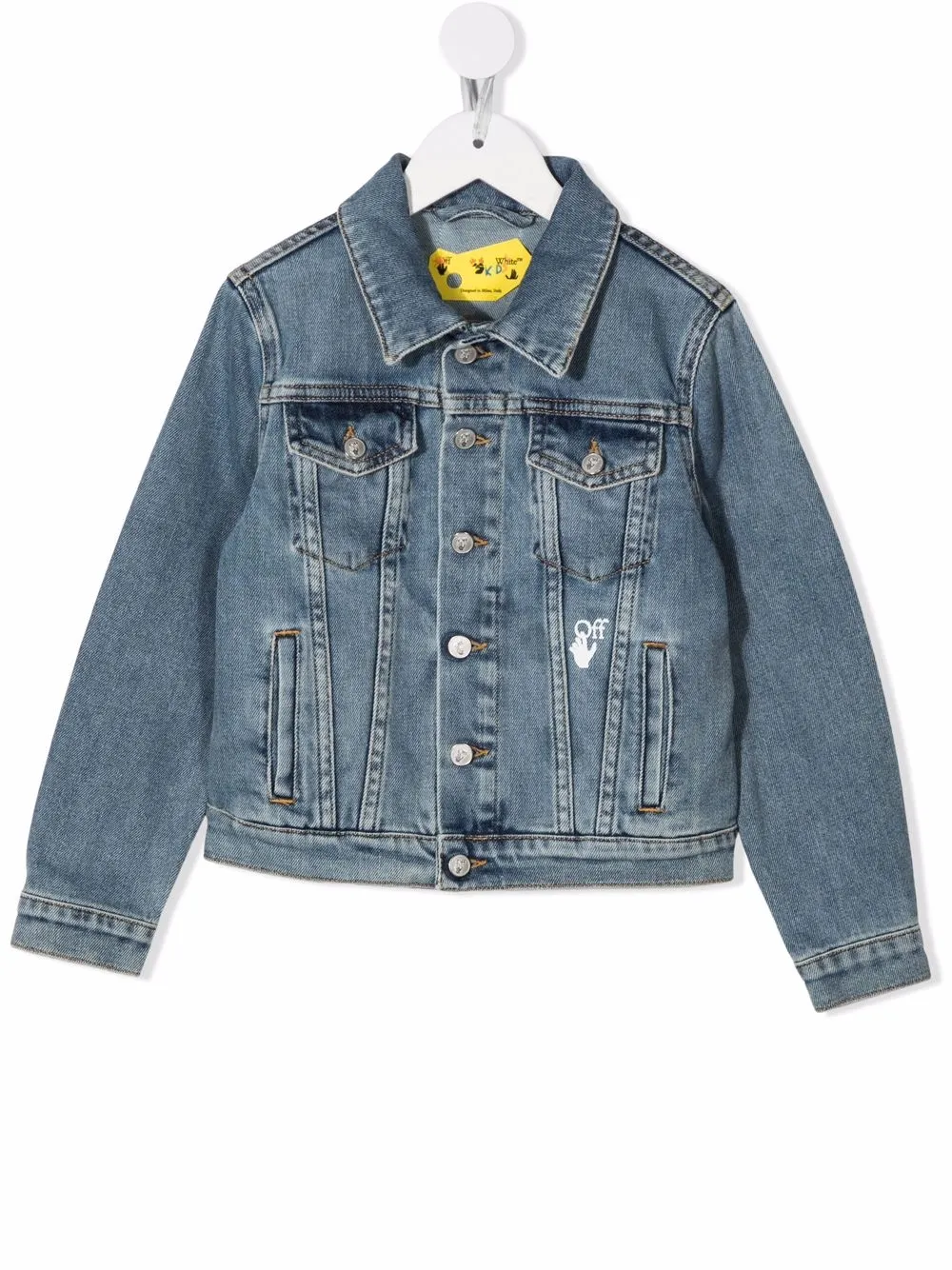 Off-White Kids джинсовая куртка с логотипом Arrows