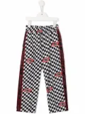 Off-White Kids Chessboard track pants - Black