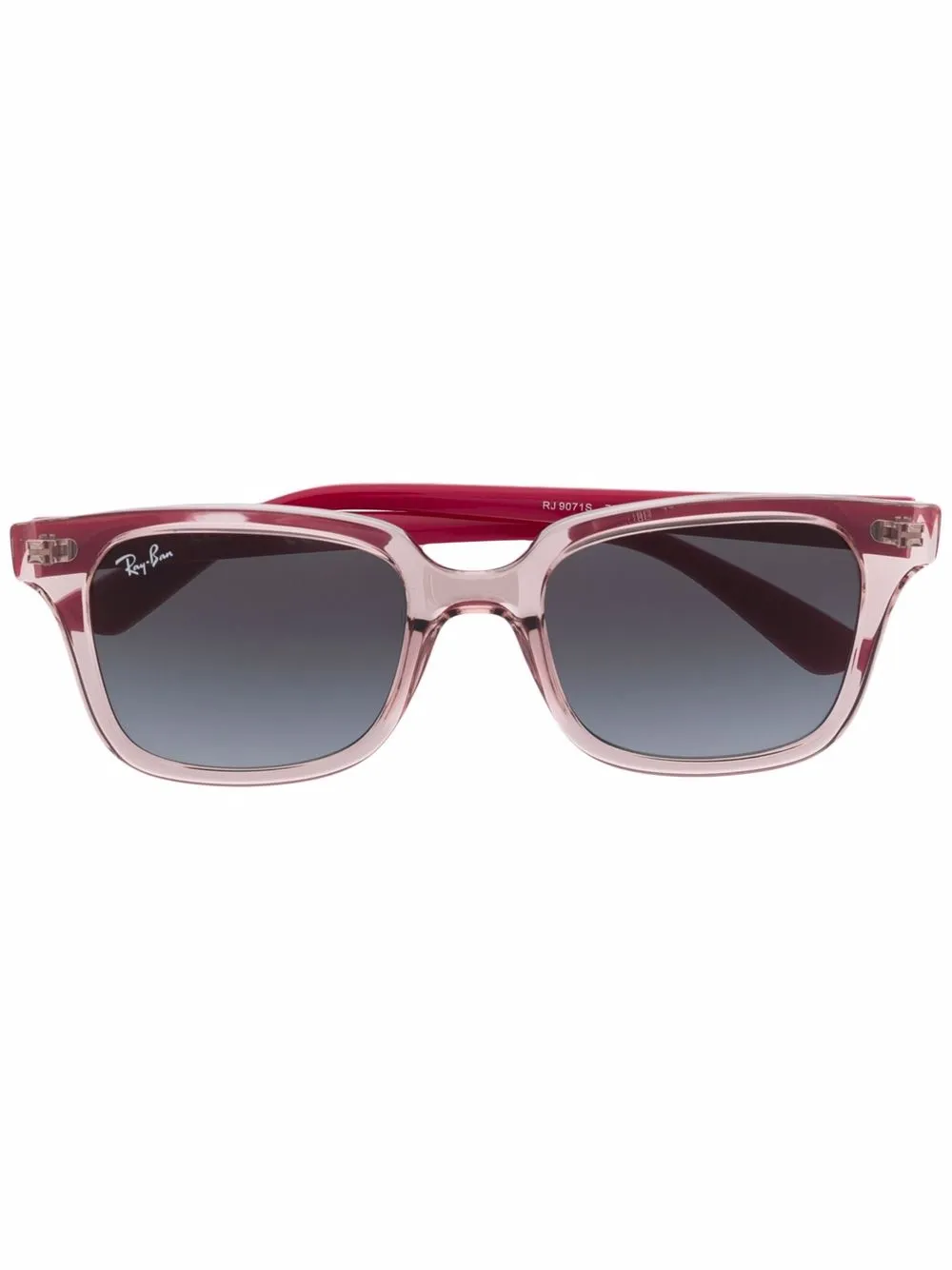 Ray-ban Junior Transparent Square-frame Sunglasses In 粉色