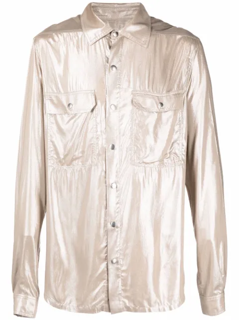 Rick Owens coated button-up shirt
