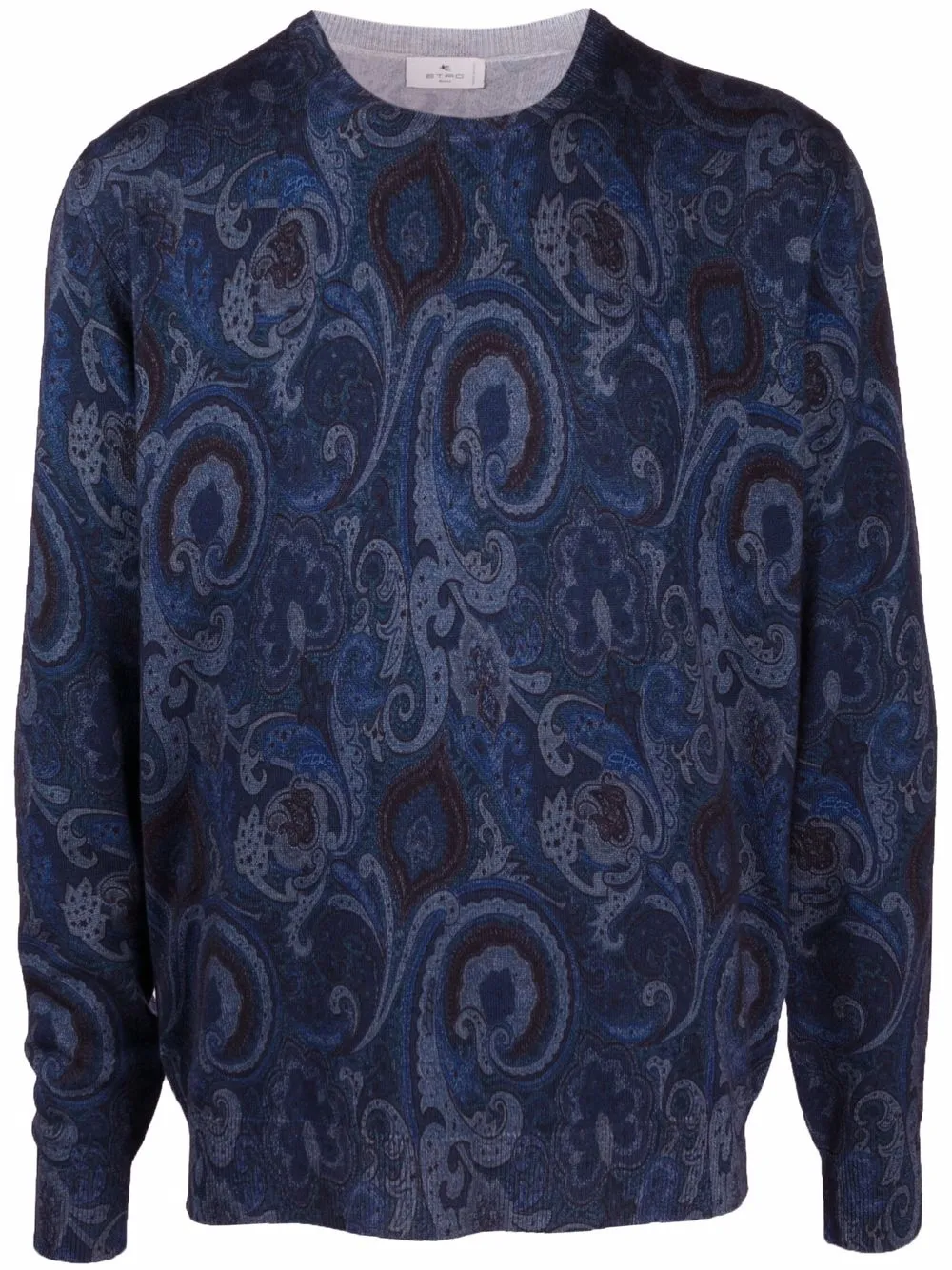 

ETRO paisley-print knitted jumper - Blue