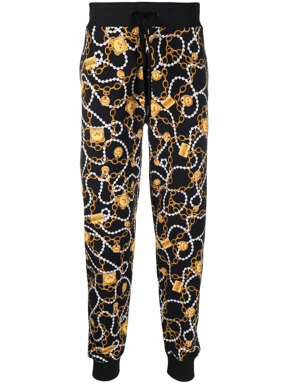 Moschino Teddy Chain Track Pants In Schwarz Modesens