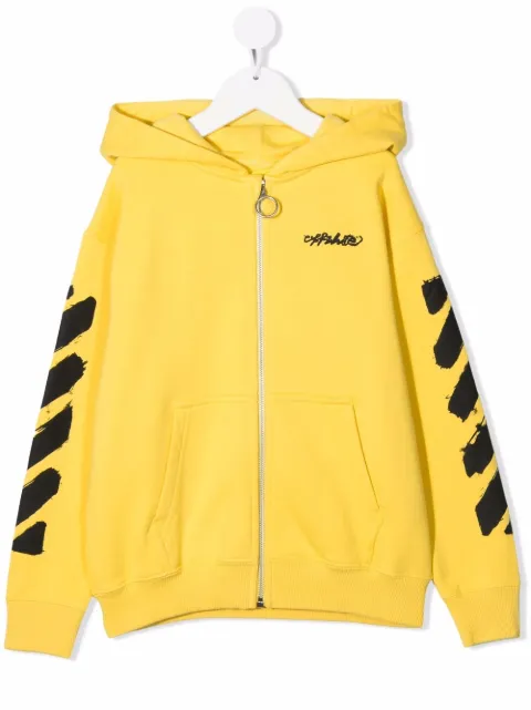 Off-White Kids Script-logo Diag-print hoodie