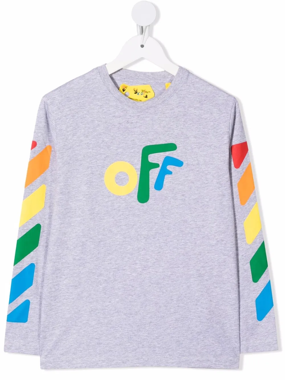 

Off-White Kids playera con logo estampado - Gris