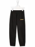 Off-White Kids logo script-detail trousers - Black