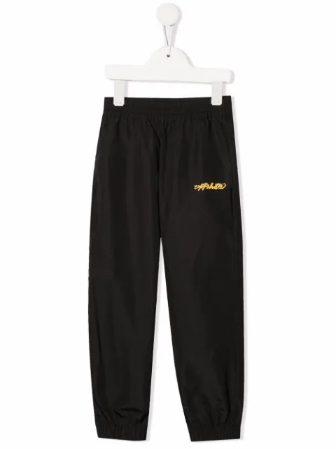 Off-White Kids 로고 스크립트 디테일 팬츠