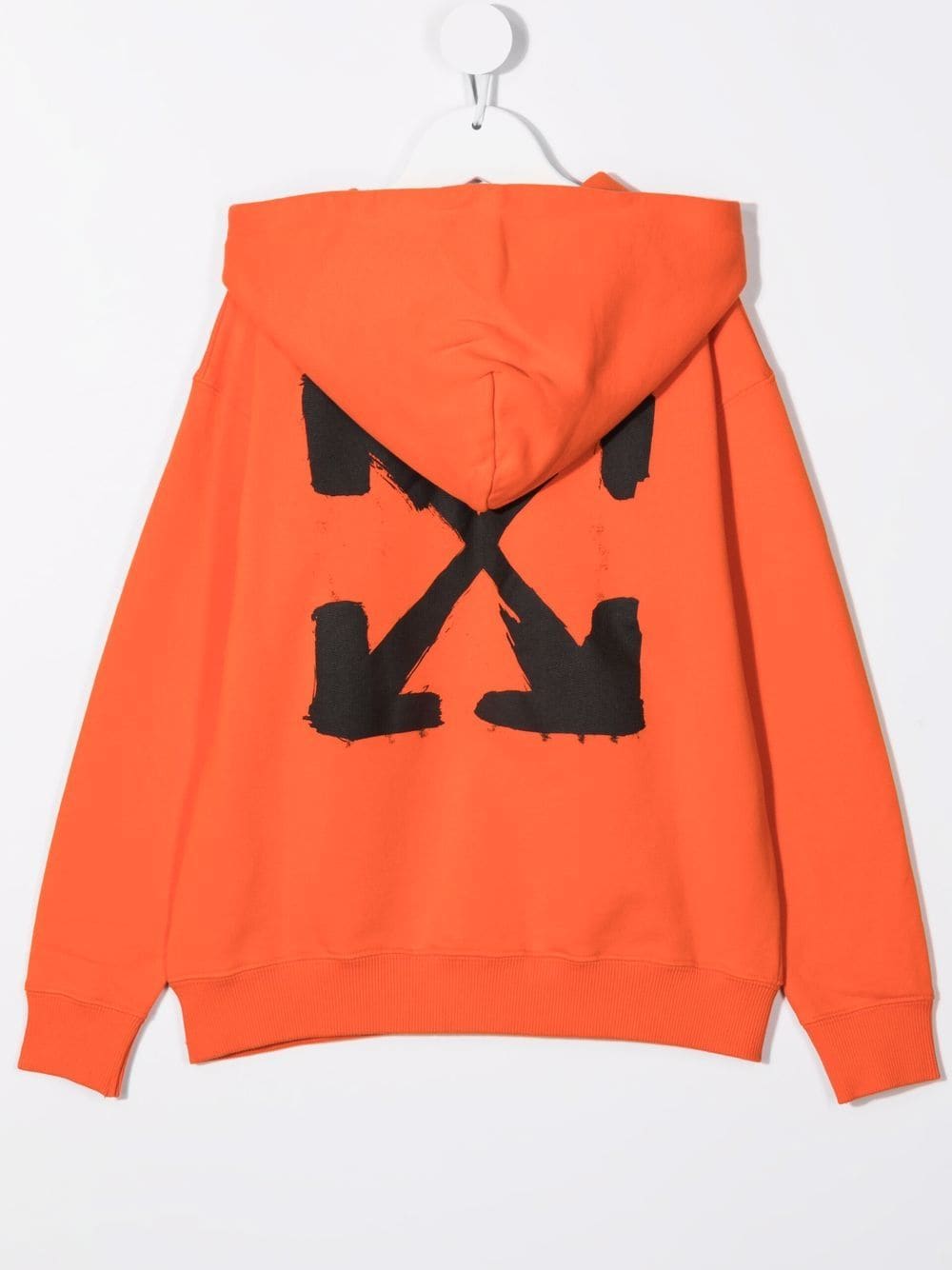 Off-White Kids Hoodie met print - Oranje