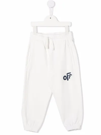logo print track pants | Off-White Kids 