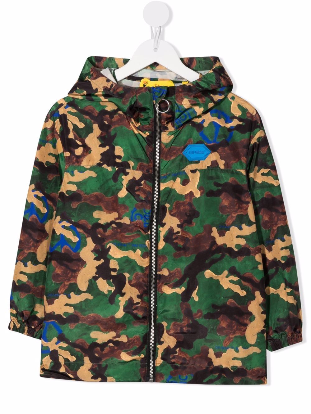 Off-White Kids camouflage-print Arrows windbreaker - Green