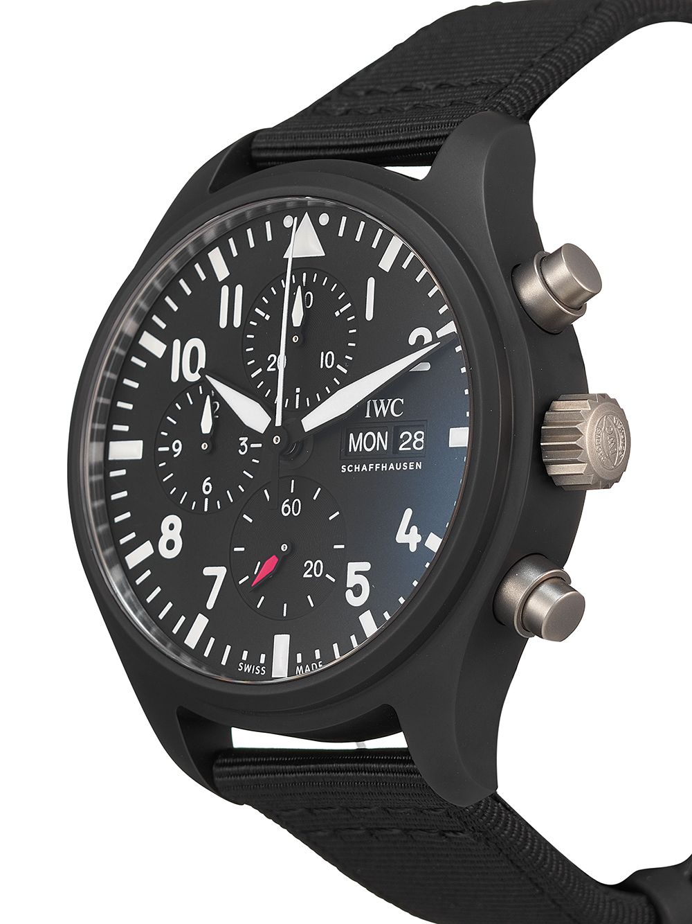 фото Iwc schaffhausen наручные часы pilot's watch chronograph top gun sihh 2019 pre-owned 44.5 мм 2021-го года