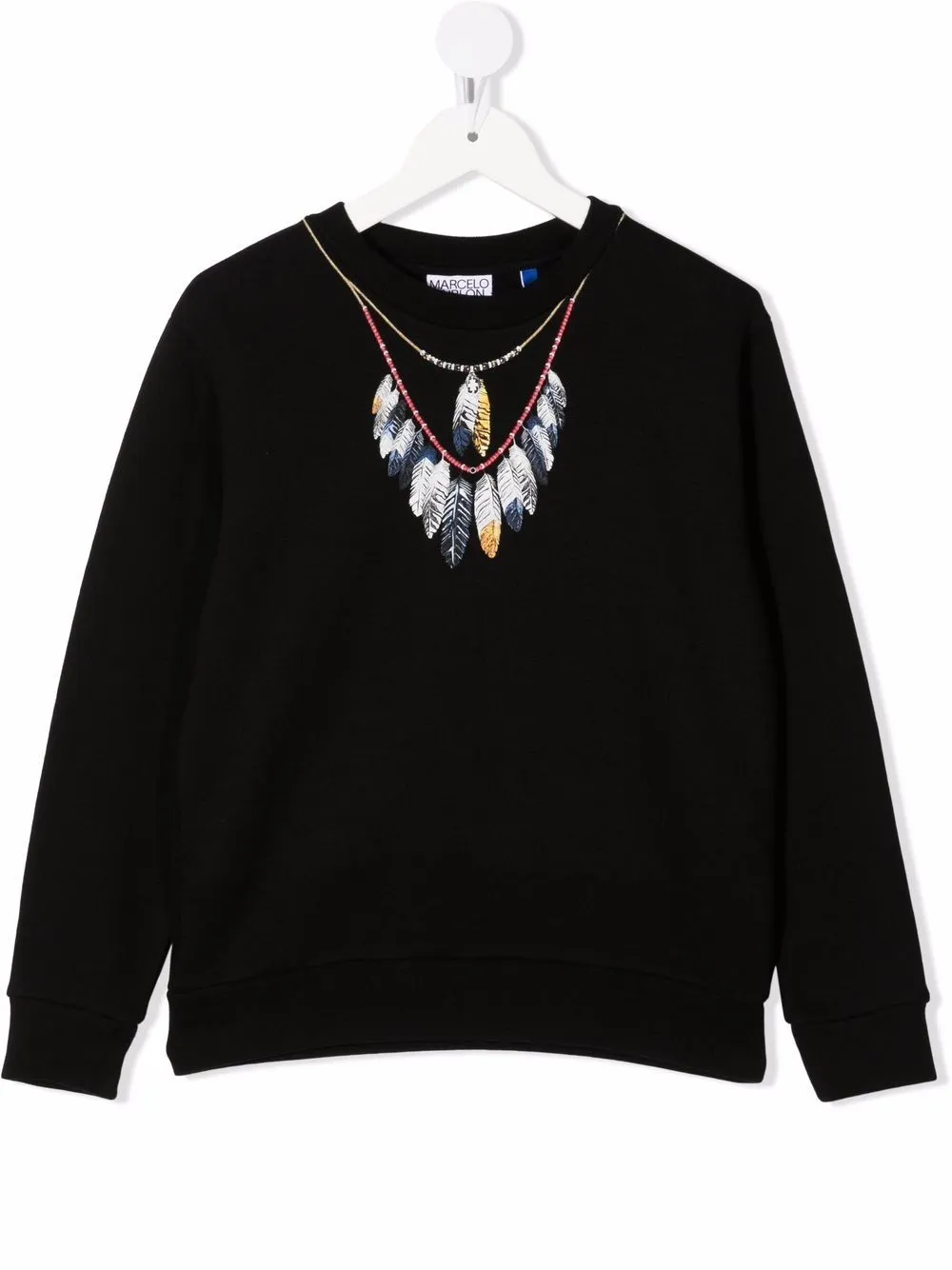 

Marcelo Burlon County Of Milan Kids sudadera con plumas estampadas - Negro