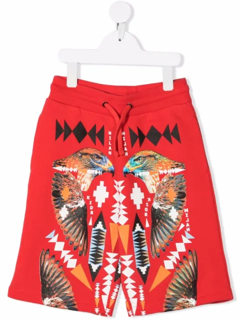 Marcelo Burlon County Of Milan Kids Bermuda esportiva com estampa Hawk